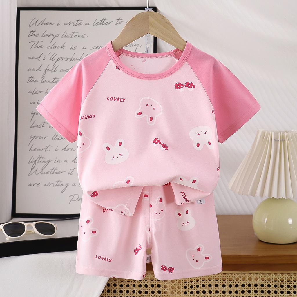 Children's Short-Sleeved Sets for Summer Boys' and Girls' Clothes Lightweight T-shirts for Children's Clothing