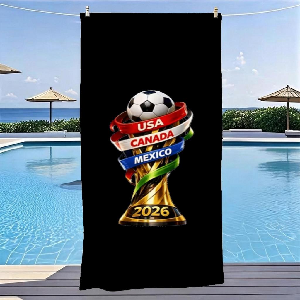 2026 Fußball Mikrofaser Strandtuch Schnelltrocknend Super Saugfähig Sandfrei Weich Übergroße Badetücher Fußballfans Fitnessstudio Sporttuch