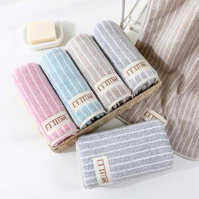 Striped Coral Fleece Towel Soft Absorbent Hand Hair Towels Family Bathroom Hotel Adult Children Serviette De Plage Toallas