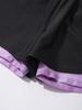 Stylish and Practical Sports Shorts for Girls: Double-Layer Contrast Color Design with Soft Elastic Waist for Yoga & Gym
