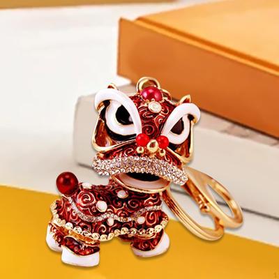 Chinese Dance Lion Keychain Animal Keychains Decoration Bag Accessories Keyring Backpack Key Chains