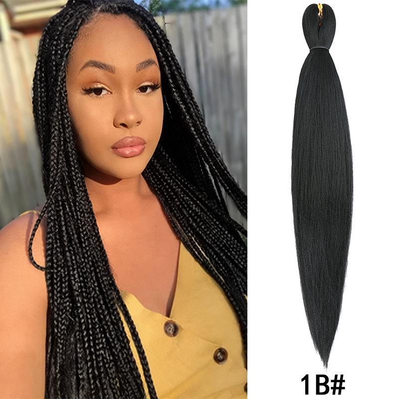 Fluffy EZ Large Three-Color Silk Braid Wig - Low-Temperature, Flame Retardant Styling