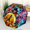 Dragon Ball Print Automatic Open Close Umbrella, Portable Foldable Umbrella, for Outdoor Commute Camping Trip, Ideal Birthday Gift