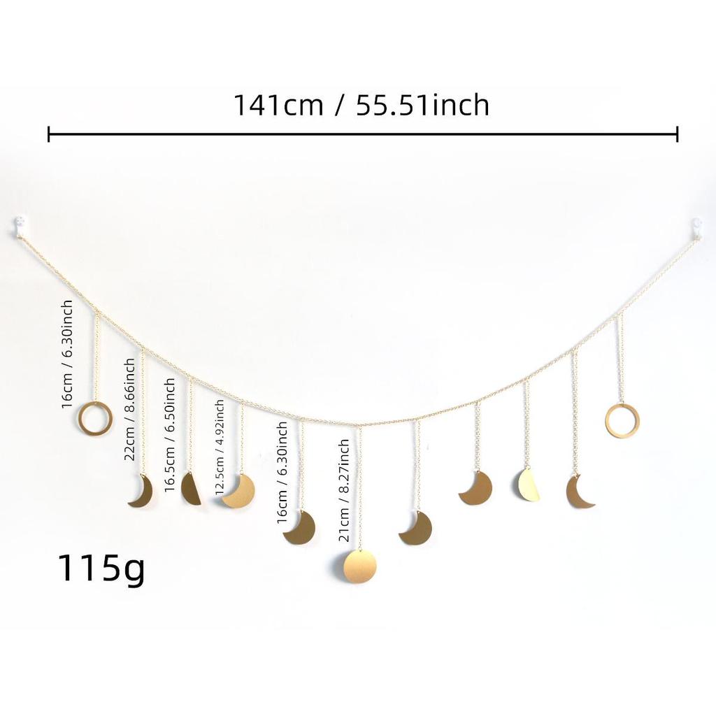 Nordic Style Star & Moon Wall Hanging - Children's Room Decoration