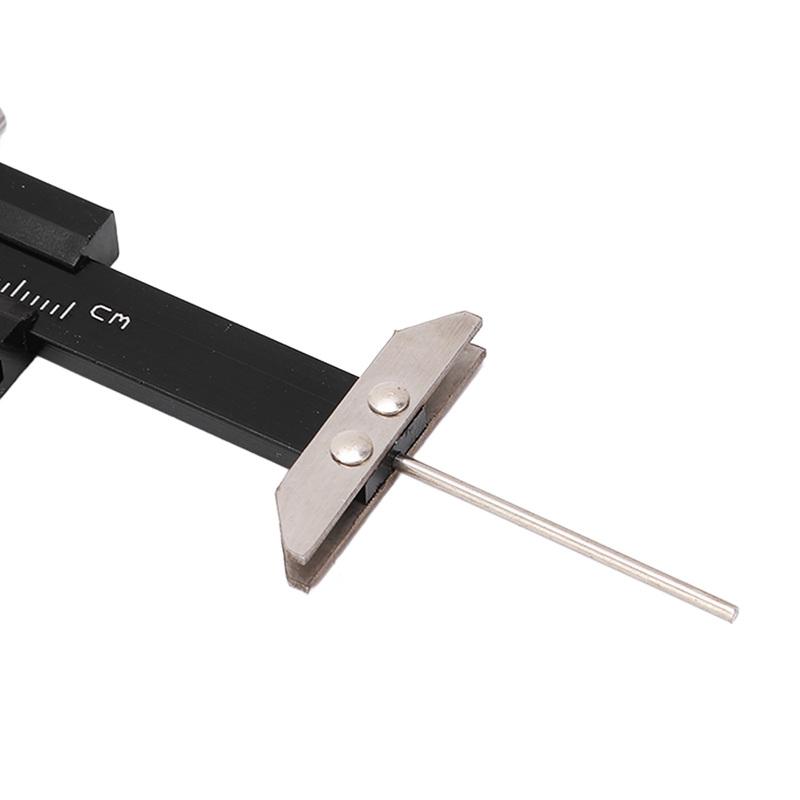 Brake Disc Depth Gauge Caliper 0.1mm Accuracy Metric 0‑60mm Portable Brake Disc Depth Measuring Ruler Compact Auto Repair Tool