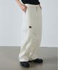 SSIN AND LEE Unfinished Wide Cotton Pants Ivory