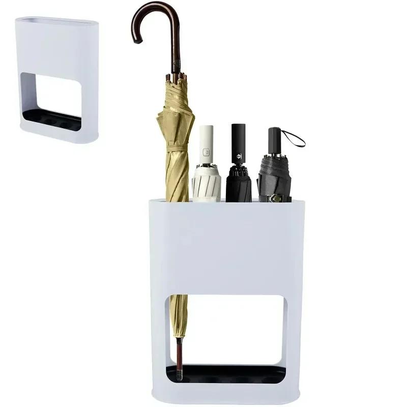 Umbrella Storage Rack Creative Umbrella Organizer Stand with Non-Slip Soft Cushion Drip Tray Solid Color Rain Cover Organizer