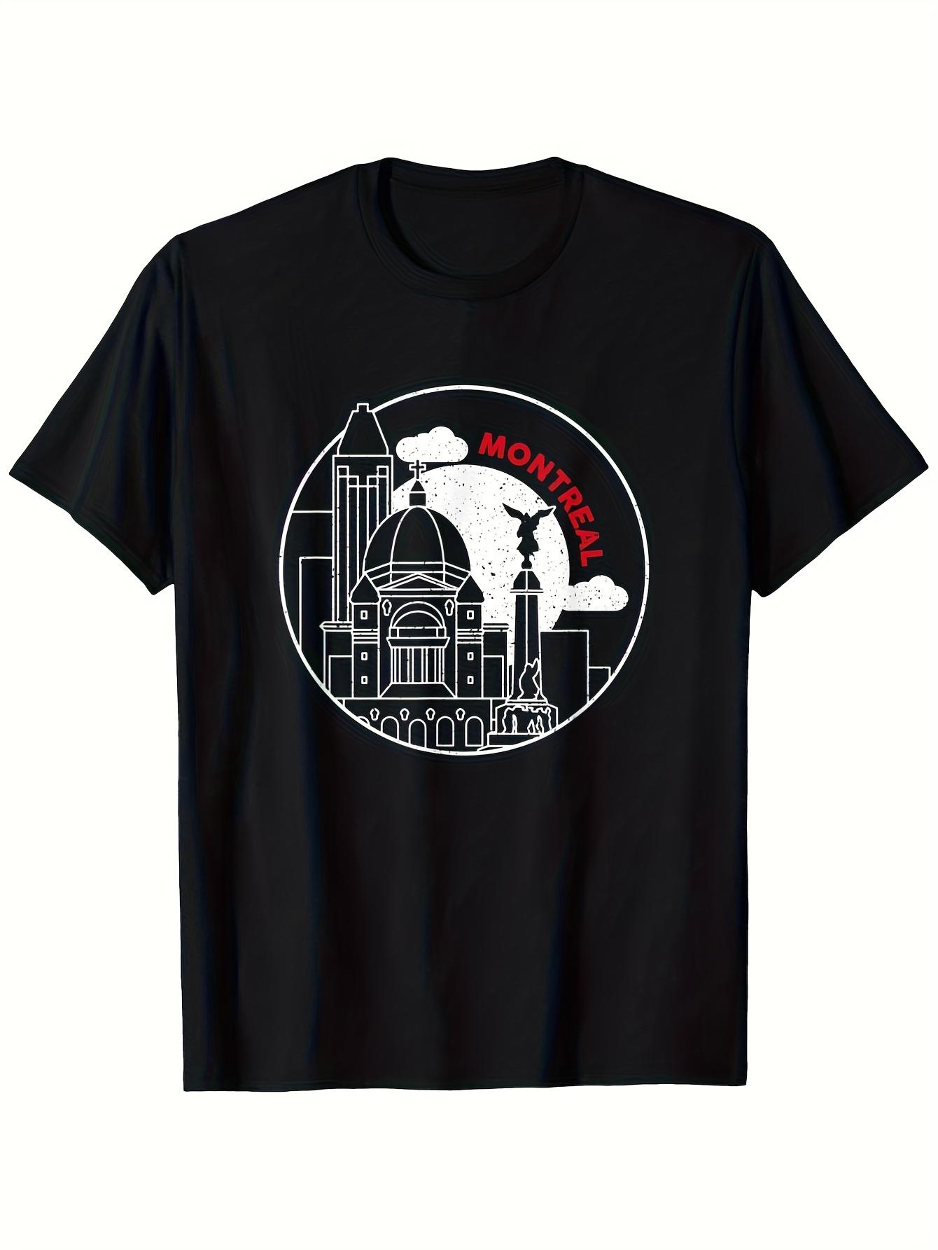 Vintage Montreal Quebec Canada Landmark Logo T-shirt XL