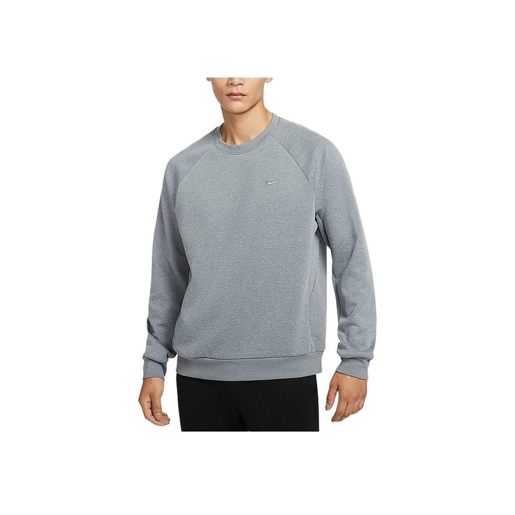 Nike Felpa a girocollo da uomo a tinta unita Primary Dri-Fit confortevole ad asciugatura rapida versatile grigia FZ0972-065