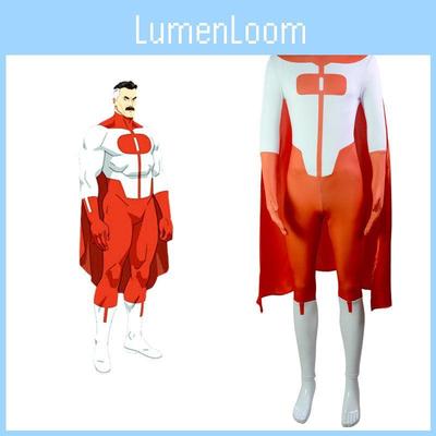 Nepřemožitelný Cosplay Kombinéza s pláštěm Potisk látky Vesmírná bavlna Omni-man Mark Grayson Atom Eve