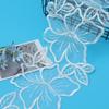 19Cm White Black Transparent Bead Lace Flower Fabric Wedding Dress Embroidery Accessories Car Bone Barcode Embroidery Lace
