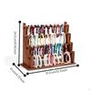Tiered Accessory Display Stand | Walnut Finish, Jewelry Rack, Sturdy,
