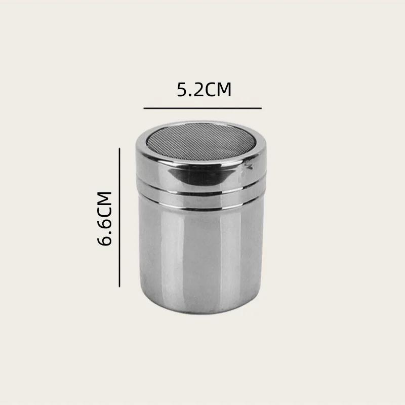 Нержавеющая сталь Какао Мука Кофе Сито Мука Сахар Сахарная Пудра Сетчатое Сито Распылитель Порошка для Изысканного Барбекю Кухонные Инструменты серебряный