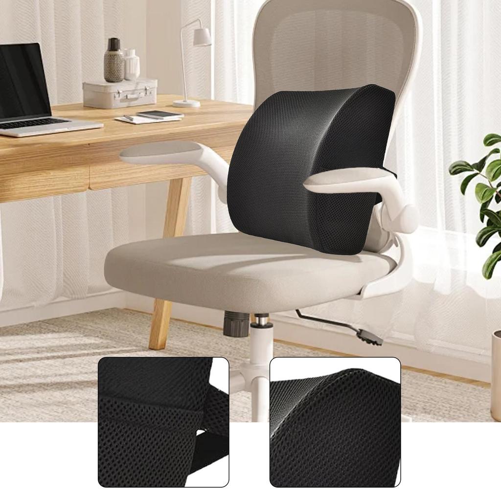 Office Chair Back Pillow Mesh Breathable Ergonomic Memory Foam Support Cushion for Car Seat Sofa Couch Bedroom