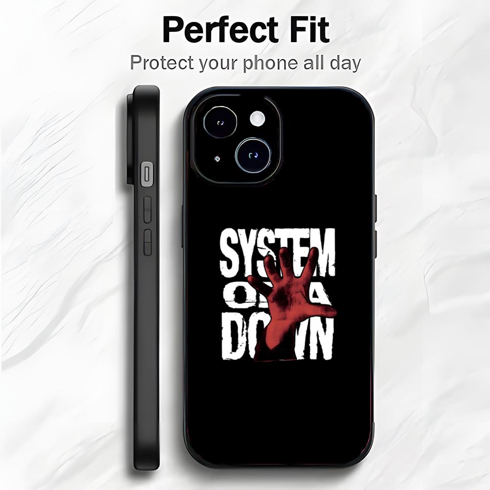 Heavy Rock Band S-System Of A Down Phone Case Phone Case Soft Packaging Lightweight For iPhone17 16 15 14 13ProMax