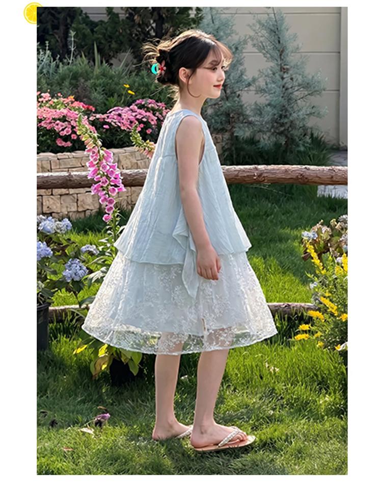 Girls' Thin Summer Dress - Stylish Princess Style