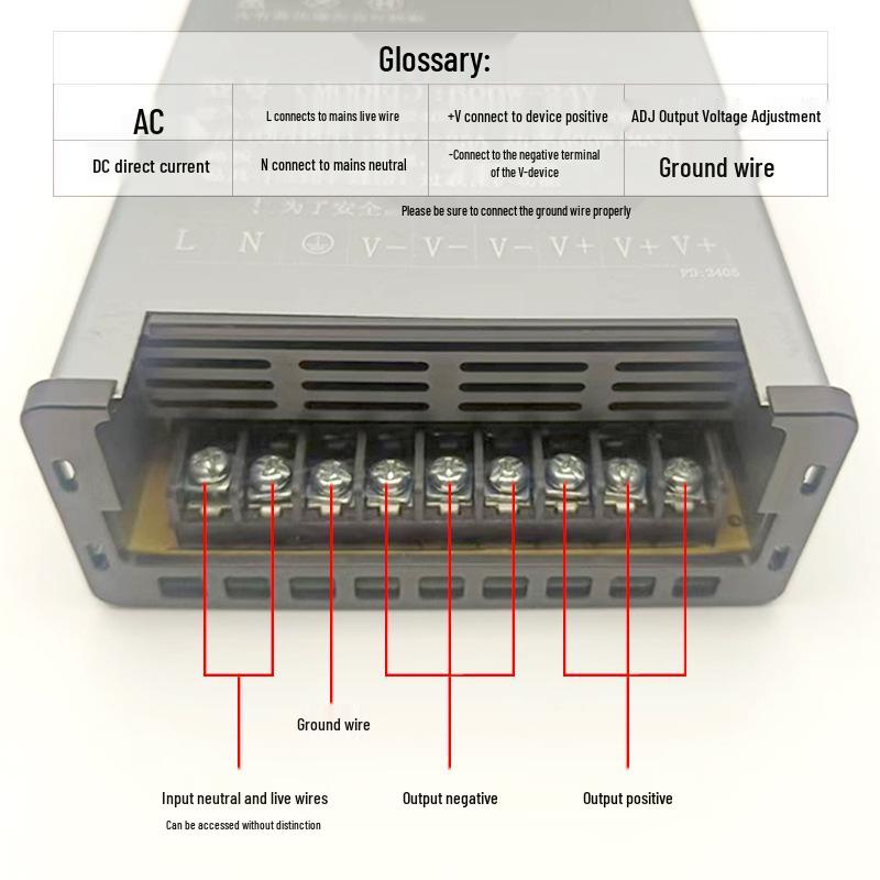 Weather-Resistant 12V/24V High-Power Transformer with Waterproof Switching Power Supply