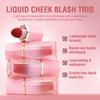 Cheek Gel Cream Liquid Cheek Makeup, Soft, Lightweight, Breathable, Long-Wearing, Smudge-Proof, Natural Look, Skin Tint Cheek Makeup (#Set)