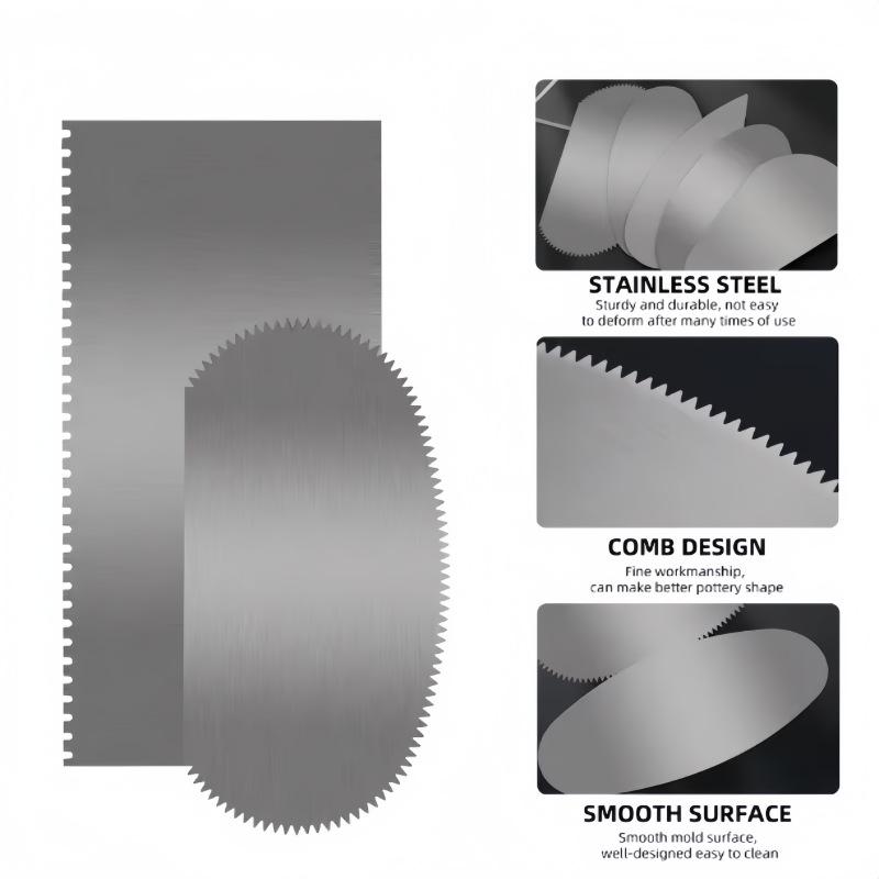10-Piece Stainless Steel Polymer Clay and Pottery Scraper Set