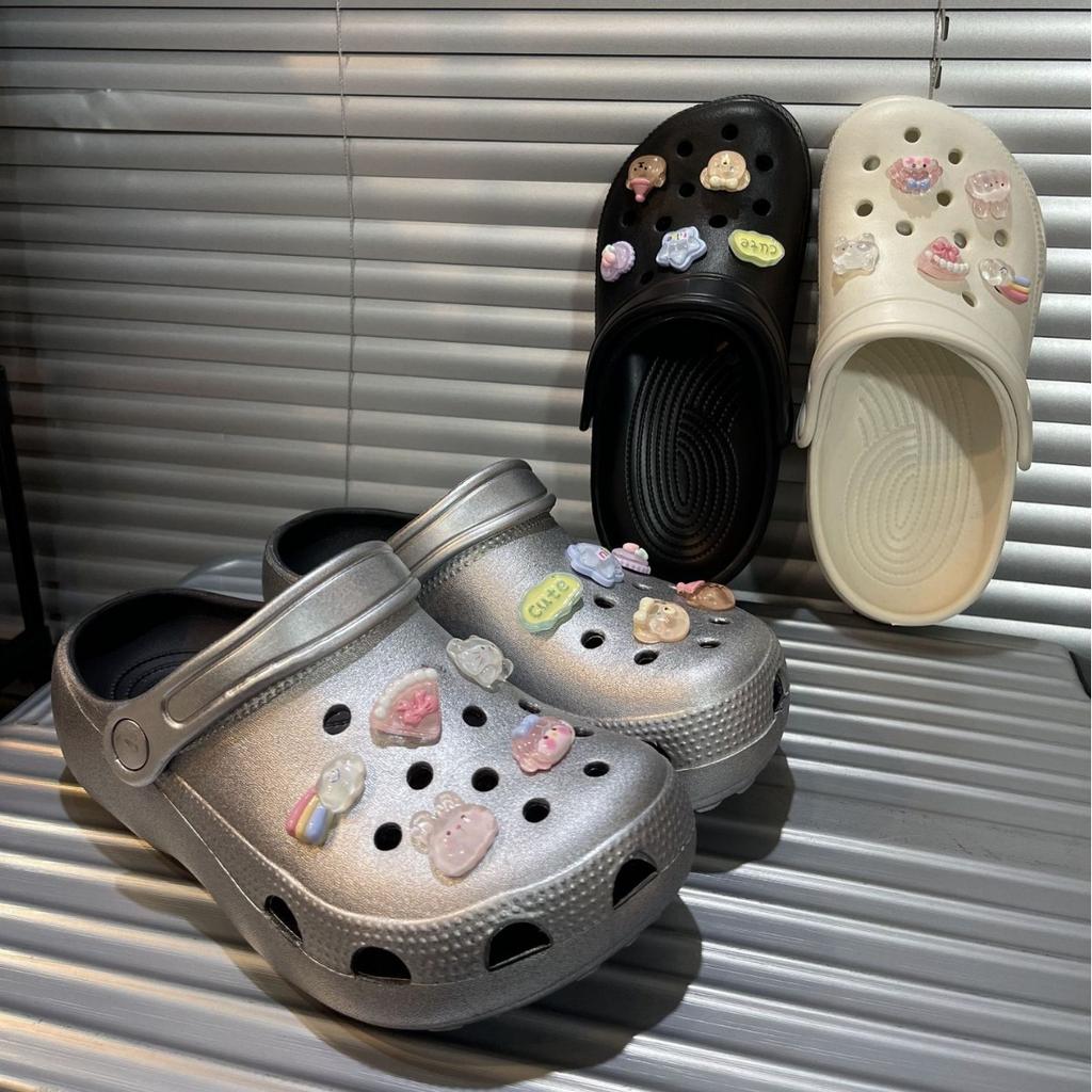 New summer hole shoes slippers women's outer wear summer thick-soled going out sandals women's bag head drag