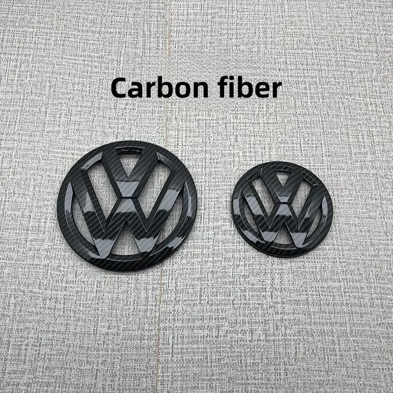 HAT1 2Pcs Car Front Grill Rear Emblem Lid Covers Logo Sticker For Volkswagen VW GOLF 5 6 7 8 MK5 MK6 MK7 MK8 POLO Scirocco sportvan