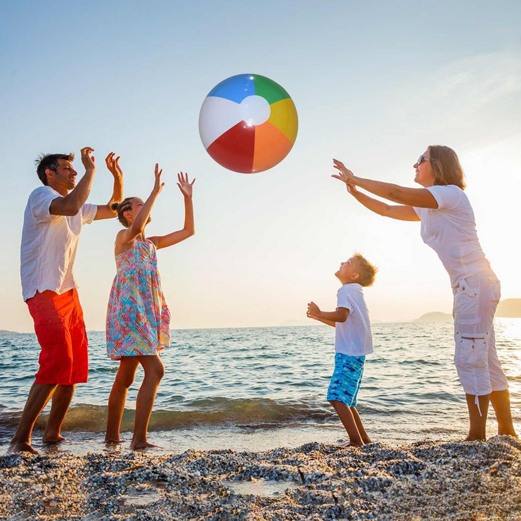 Fargerik vannpolo PVC oppblåsbar strandball Barnebassengfestleker Sommervann Moro utendørsaktiviteter spill