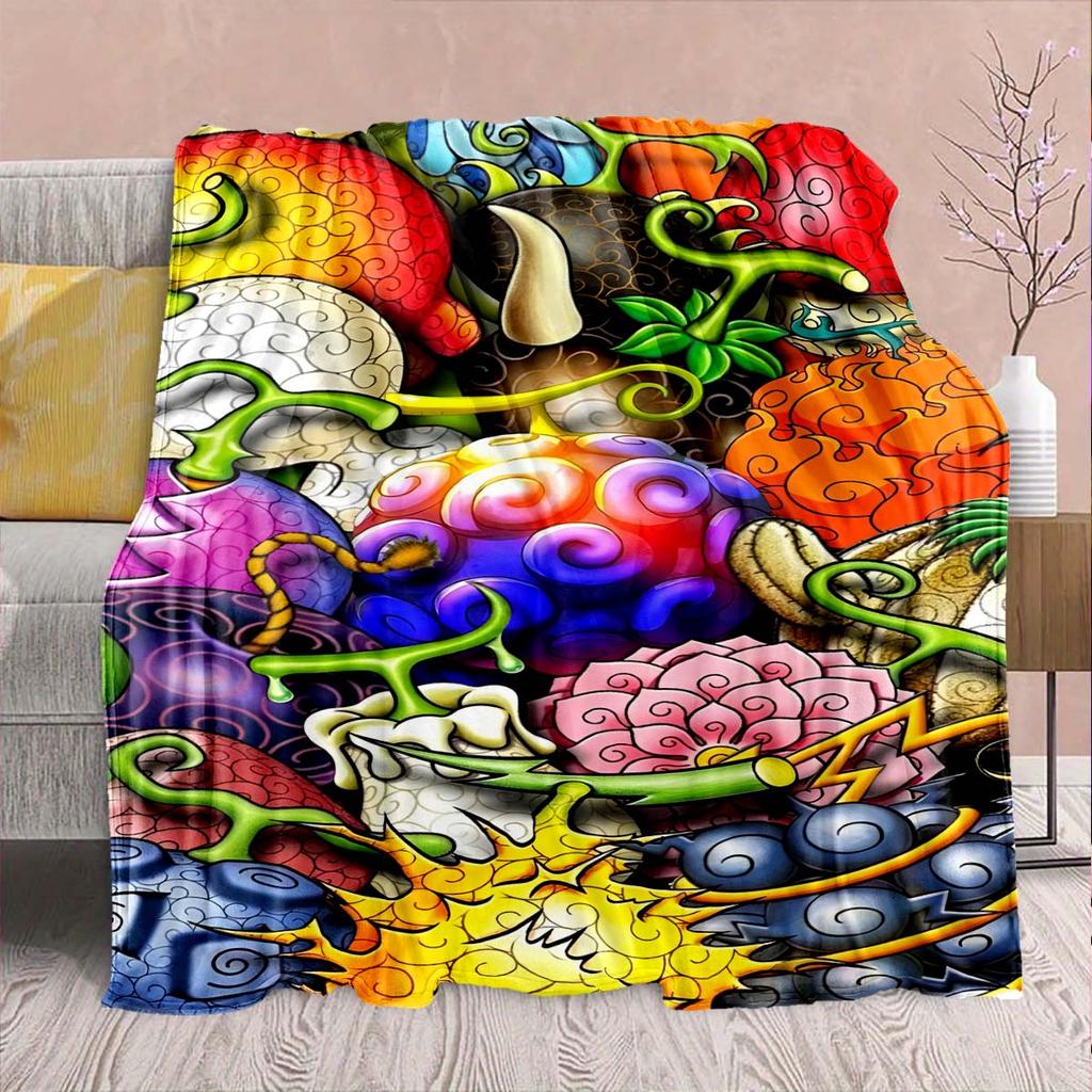 One Piece Anime Flannel Blanket - Soft Warm Perfect for Sofa, Bedding Camping Travel Office Home Decor