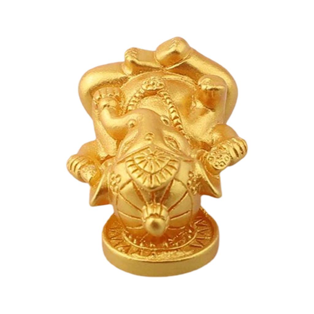 Heminredning 3,1*2,4 cm Ganesha-staty Andlig dekoration Högkvalitativ harts Imponerande storlek Intrikata detaljer