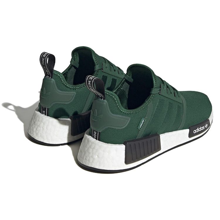 Adidas NMD_R1 Dunkelgrüne Damen-Sneaker Core-Black Cloud-White HQ4280