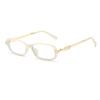 New Brand Korean Style Square Small Frame Reading Glasses Photochromic Anti Blue Light Women Hyperopia Eyeglass