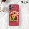 Custodia Funda natalizia per cartoni animati per Apple iPhone 14 11 13 12 Pro 7 XR X XS Max 8 Plus 6 6S 14Pro, custodia morbida nera per telefono