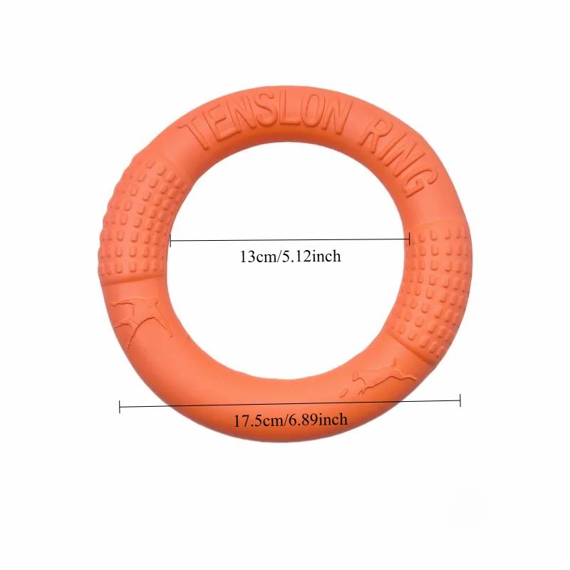 Waterproof Floating EVA Dog Training Flyer – Interactive Tug Ring & Chew-Resistant Flying Disc, Multi-Functional Fitness Toy