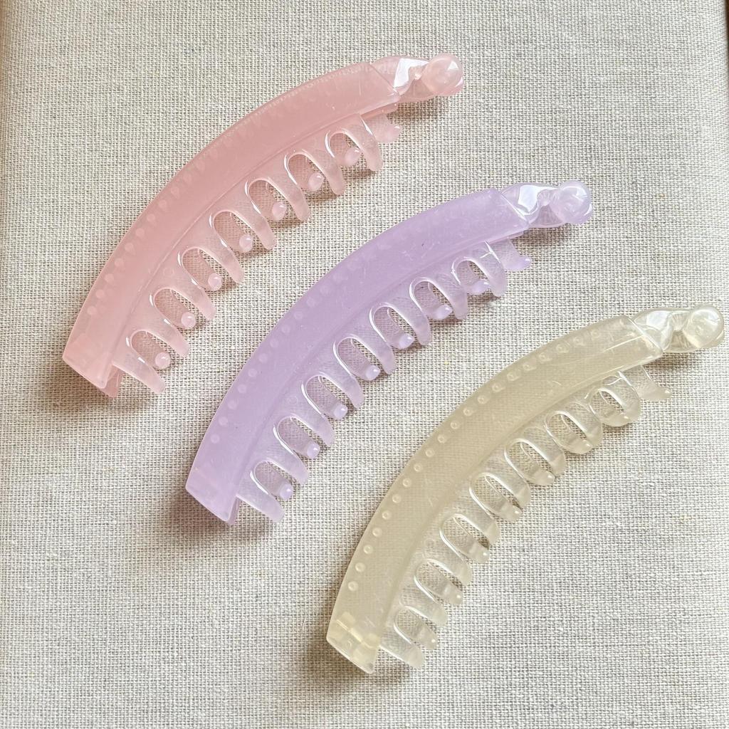 Pinza a Banana Spessa per Capelli da Donna – Accessorio Fermacoda Alto, Spirale Verticale