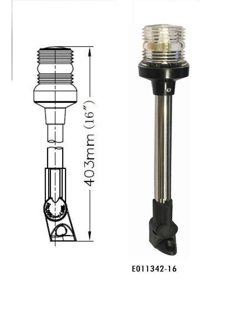 24V LED Yacht Anchor Light - 360° White Light, 2.5W