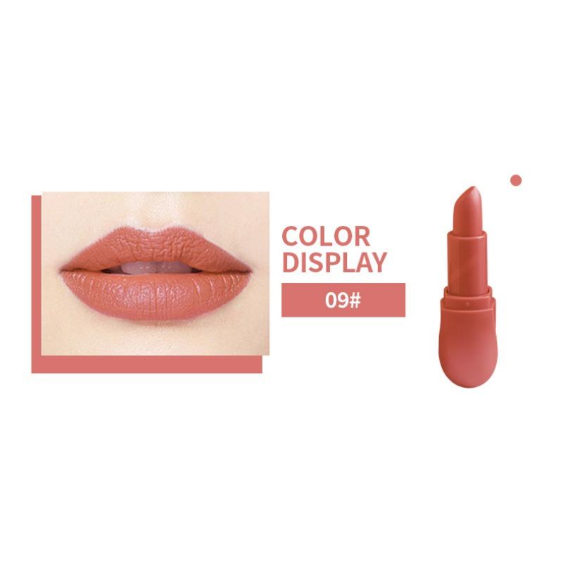 

Устойчивая губная помада для развития цвета влаги. Матовая матовая модная водостойкая помада с антипригарным покрытием.