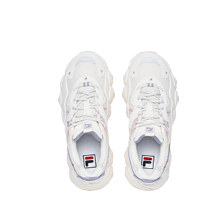 FILA Heritage-FHT Fabric Synthetic Leather TPU Fashionable Comfortable Versatile Durable High-Top Casual Shoes Women sneaker White F12W232172FGD