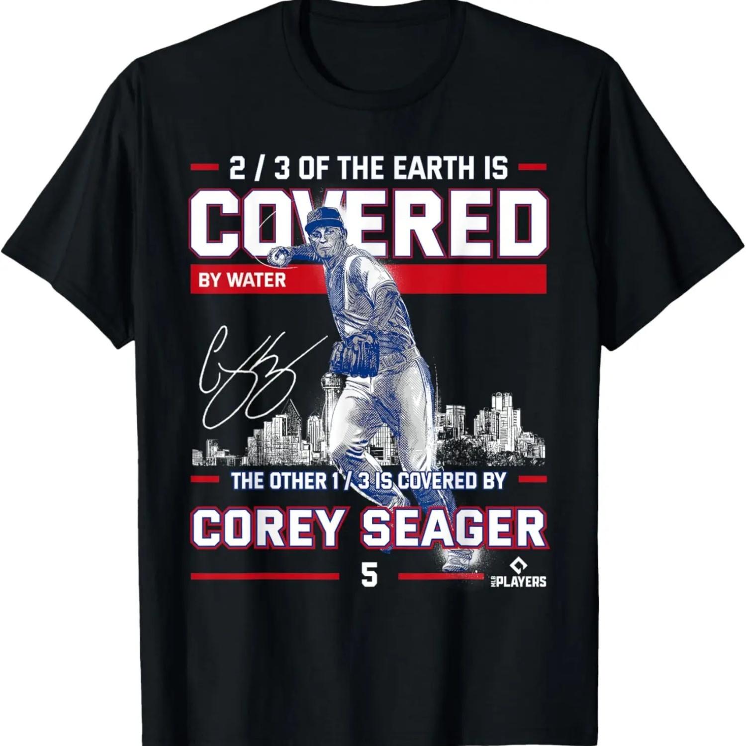 

Corey Seager Covered Texas TX MLBPA T-Shirt S чёрный