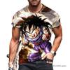Summer Men's Gym Goku Tshirt Men Tops Breathable T-shirt Dragon Ball Kakarot Vegeta Super Saiyan
