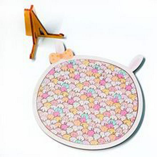 Colorful Rabbit Stack-Up: Immersive Wooden Puzzle for Creative Children s Education and Relaxation