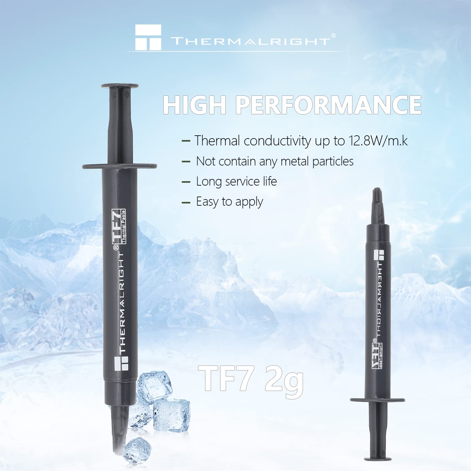 Thermalright TF7 2g Thermal Compound Paste for CPU Coolers, Heat Sink Paste High Conductivity 12.8W/m.k for All Processors(CPU,GPU),