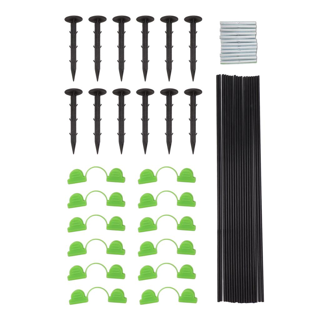 18 Fiberglass Rods 12 Connecting Pipes 12 Clips 12 Garden Stakes for Greenhouse Garden Raised Bed