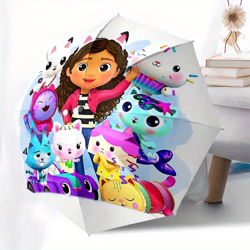 Gaby's Dollhouse Automatic Opening and Closing Umbrella, Compact Travel Umbrella, Lightweight and Portable, Suitable for Beach Commuting Bus
