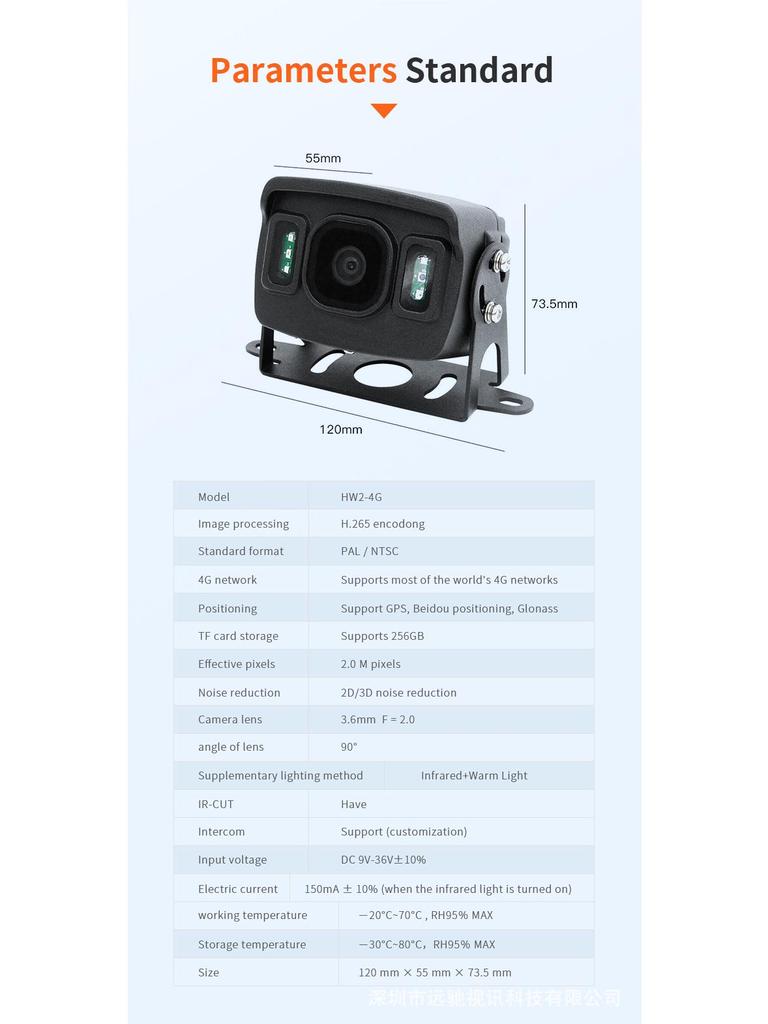 4G Waterproof Car Camera: Wireless Monitor, Remote Recorder, GPS Positioning, Blind Spot Video