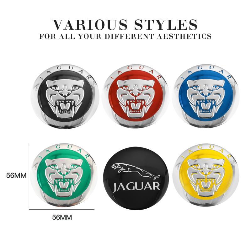 4Pcs Car Emblem Wheel Hub Center Cap Sticker Rim Badge Cover For Jaguar X-Type S-Type XFR X XE XF XJ F-Type F-Pace E-Pace I-Pace ZZ5