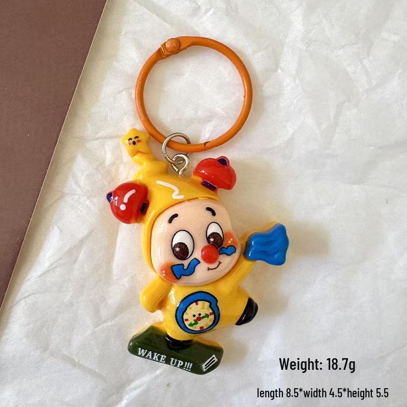 Cute Alien Cartoon Resin Keychain Pendant - Handmade DIY Jewelry Accessories for Girls