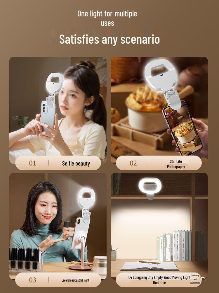 W60 Mini LED Selfie & Video Fill Light: Three Color Temperatures for Mobile Streaming & Photography