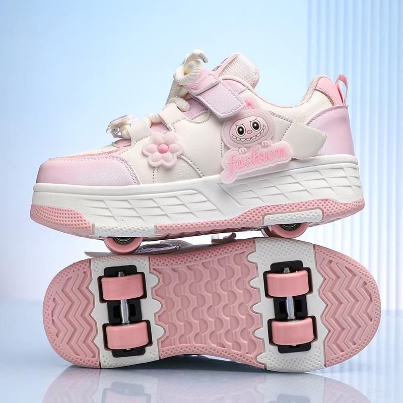 Kid's Four-wheel Roller Skating Shoes Walking Shoes Girl's Sports Shoes Roller Skate Sneakers for Boys