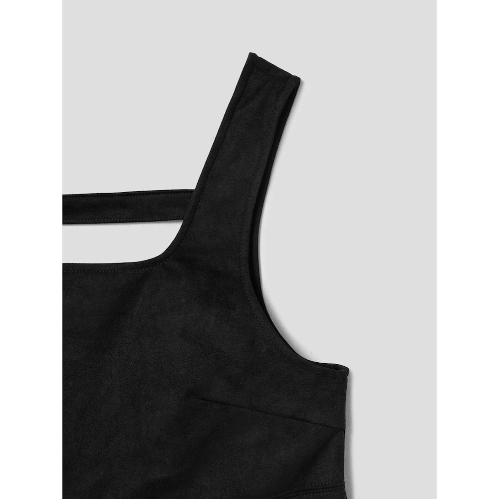 8SECONDS Suede Mini Dress Black