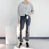 Mizqz Mini Crop Two Way Hooded Zip Up