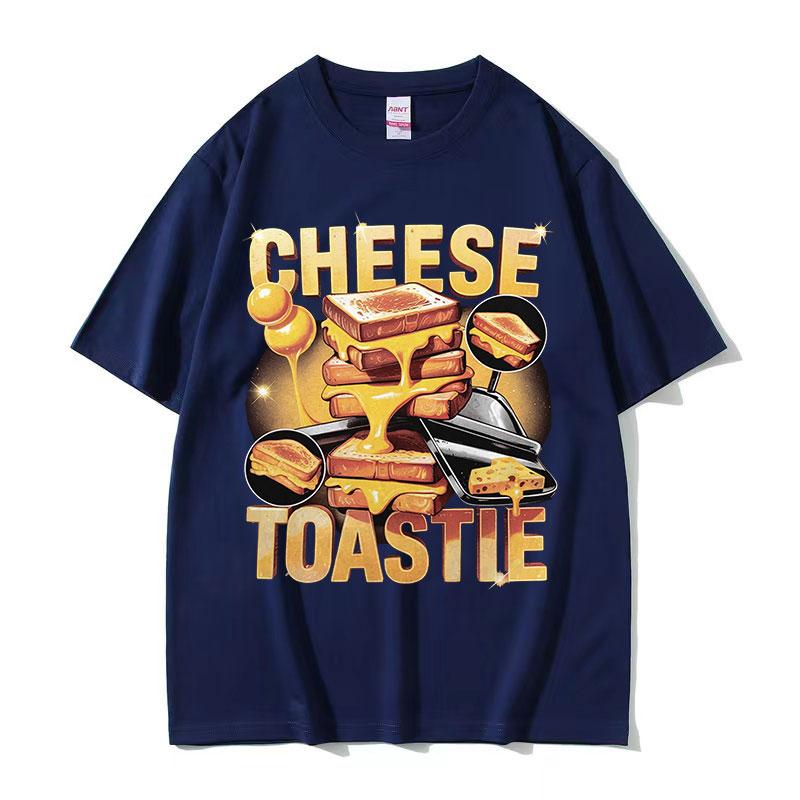 Funny Cheese Toastie Food Lover Gift Graphic T Shirts Men Women Harajuku High Quality Retro Tshirt 100 Cotton Oversized Tshirt
